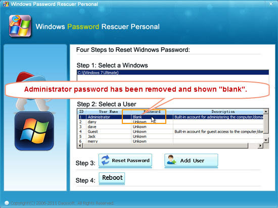 login Windows 7 without password