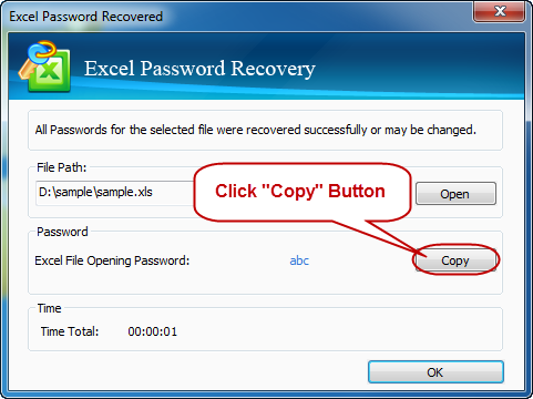 Success recover excel Password