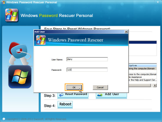 create new admin account to windows 7 without logging