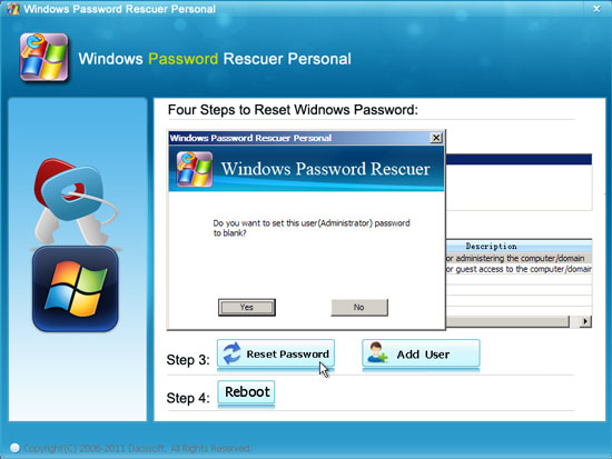 hack windows vista administrator password