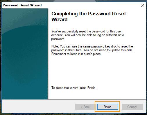 log on Windows server 2012 with the new password