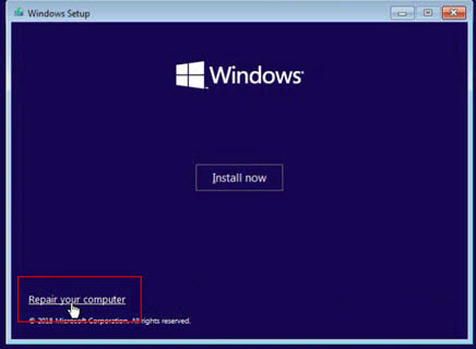 recover windows 10 admin password with installation USB