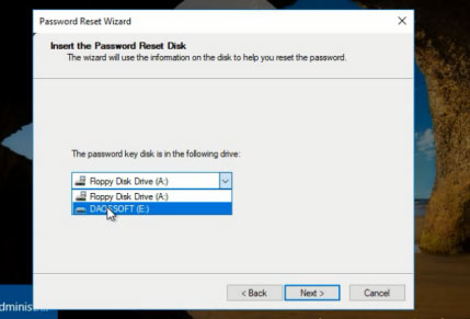 select password key