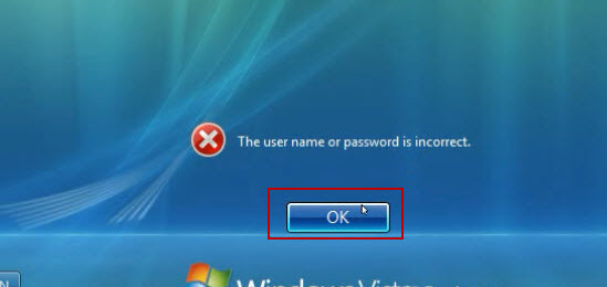 enter a wrong password