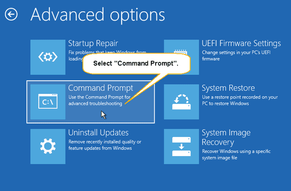 select command prompt