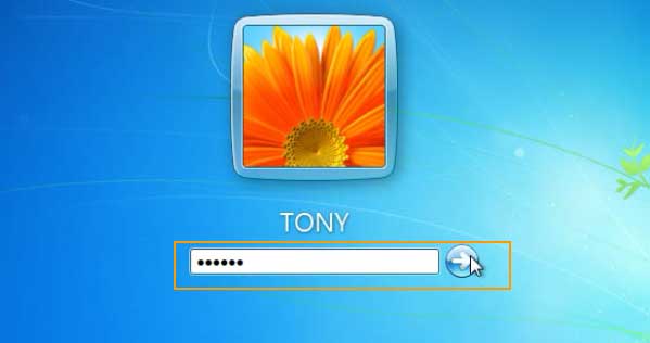 login windows 7 ultimate with new password