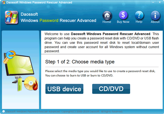 Launch Windows Password Rescuer