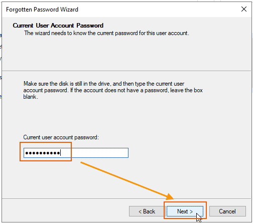 provide current password