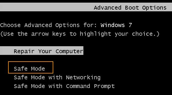 opstarten voor Windows 7 x64 in veilige modus